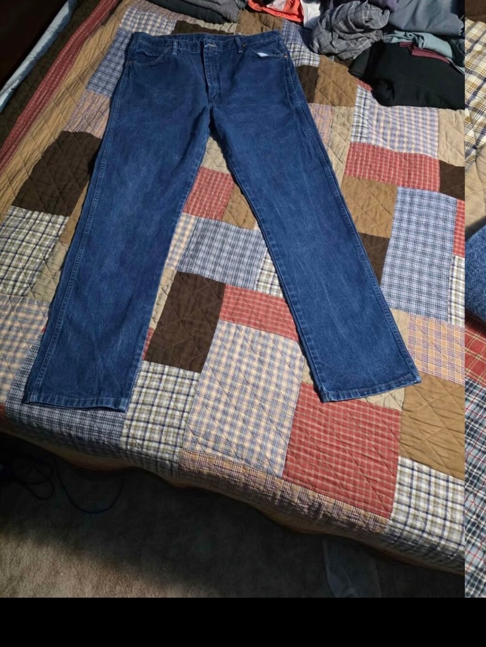 Wrangler Men's Indigo Blue Straight Leg Jeans 13MWZPW - Picture 4 of 6
